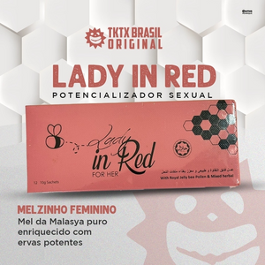 LADY IN RED HONEY FEMININO - CAIXA C/12 SACHÊS 10G