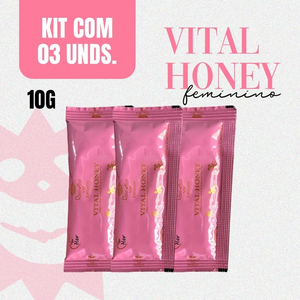 VITAL HONEY FEMININO - KIT C/3 SACHÊS 10G - ORIGINAL