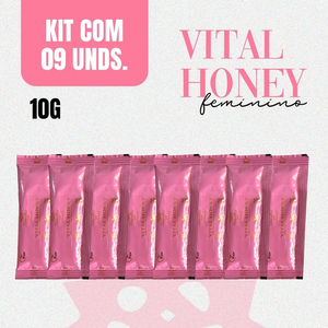 VITAL HONEY FEMININO - KIT C/9 SACHÊS 10G - ORIGINAL