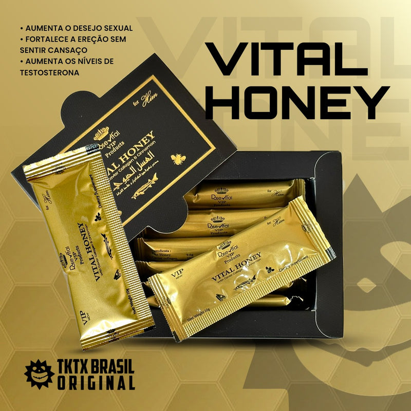 VITAL HONEY MASCULINO - CAIXA C/12 SACHÊS 10G - ORIGINAL