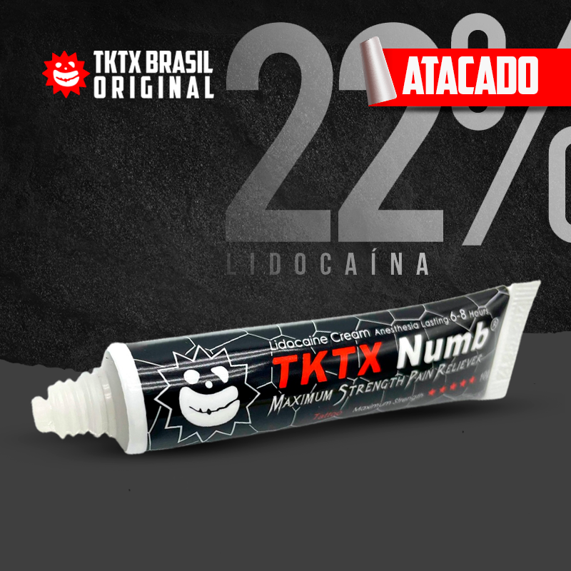 TKTX Numb Preta 22% I Pomada Anestésica - ATACADO E VAREJO