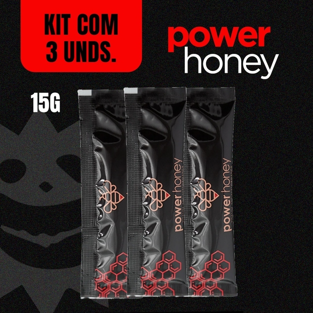 POWER HONEY - KIT C/3 SACHÊS 15G ORIGINAL